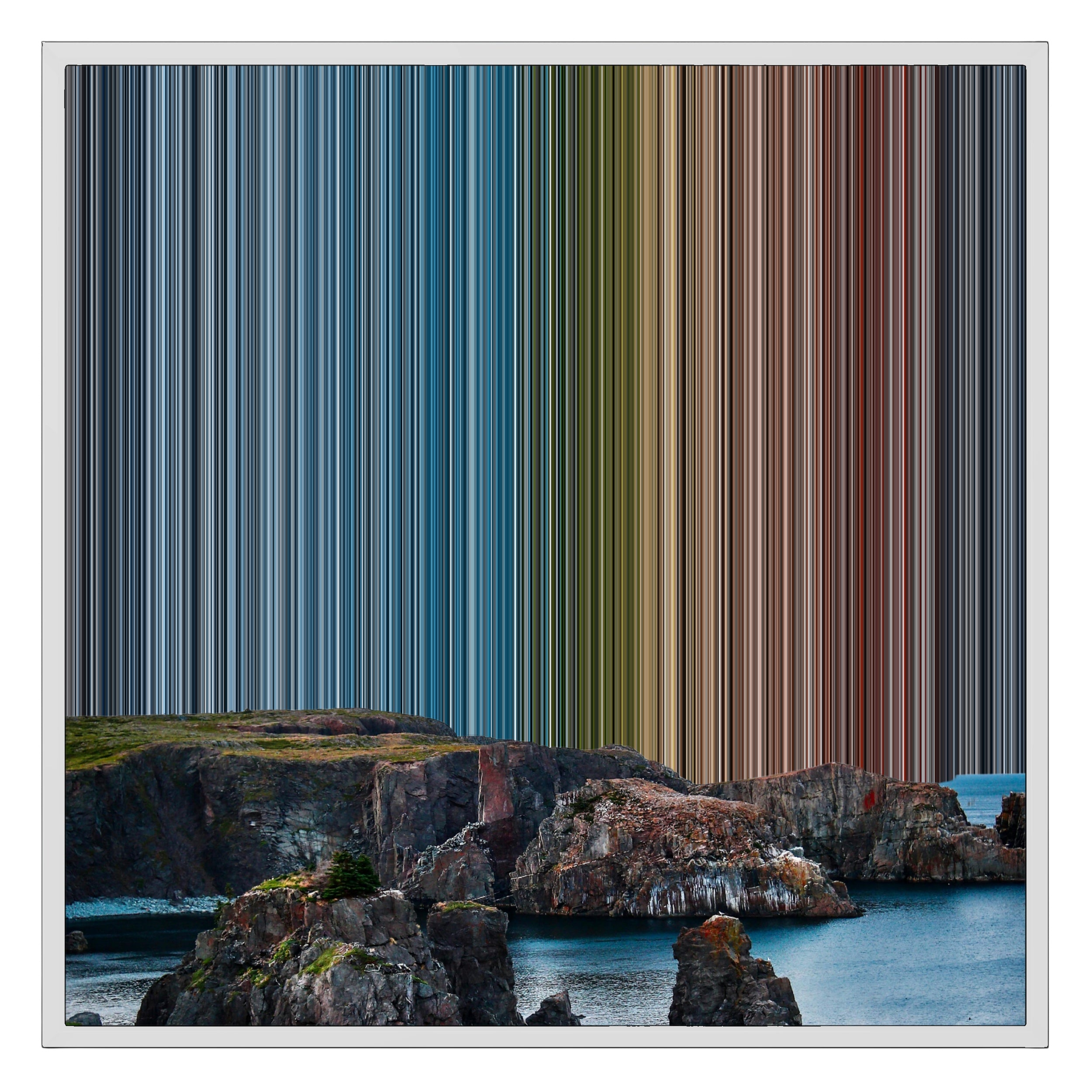 26×28" Framed Canvas - White Frame variant