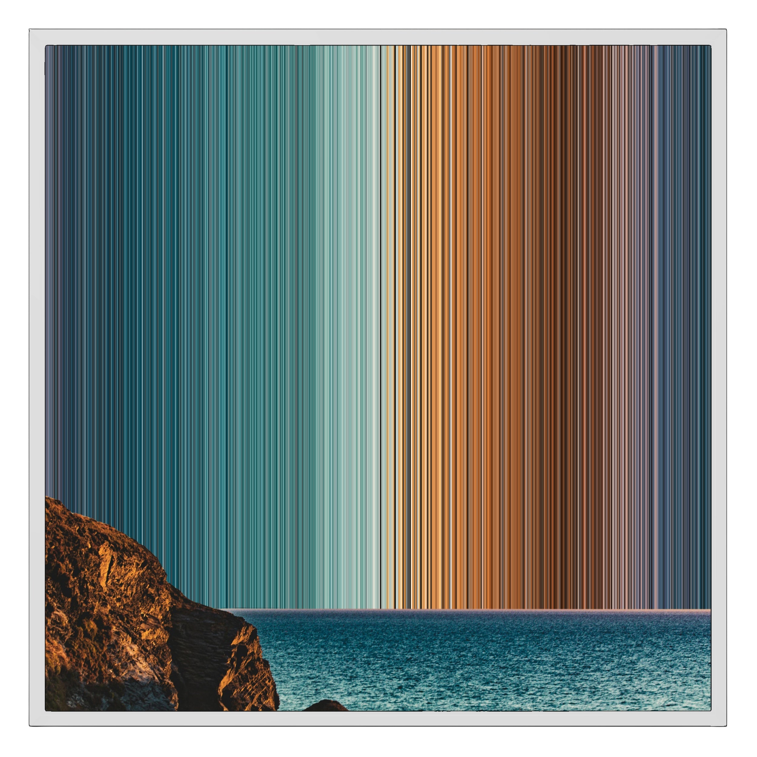 26×28" Framed Canvas - White Frame variant