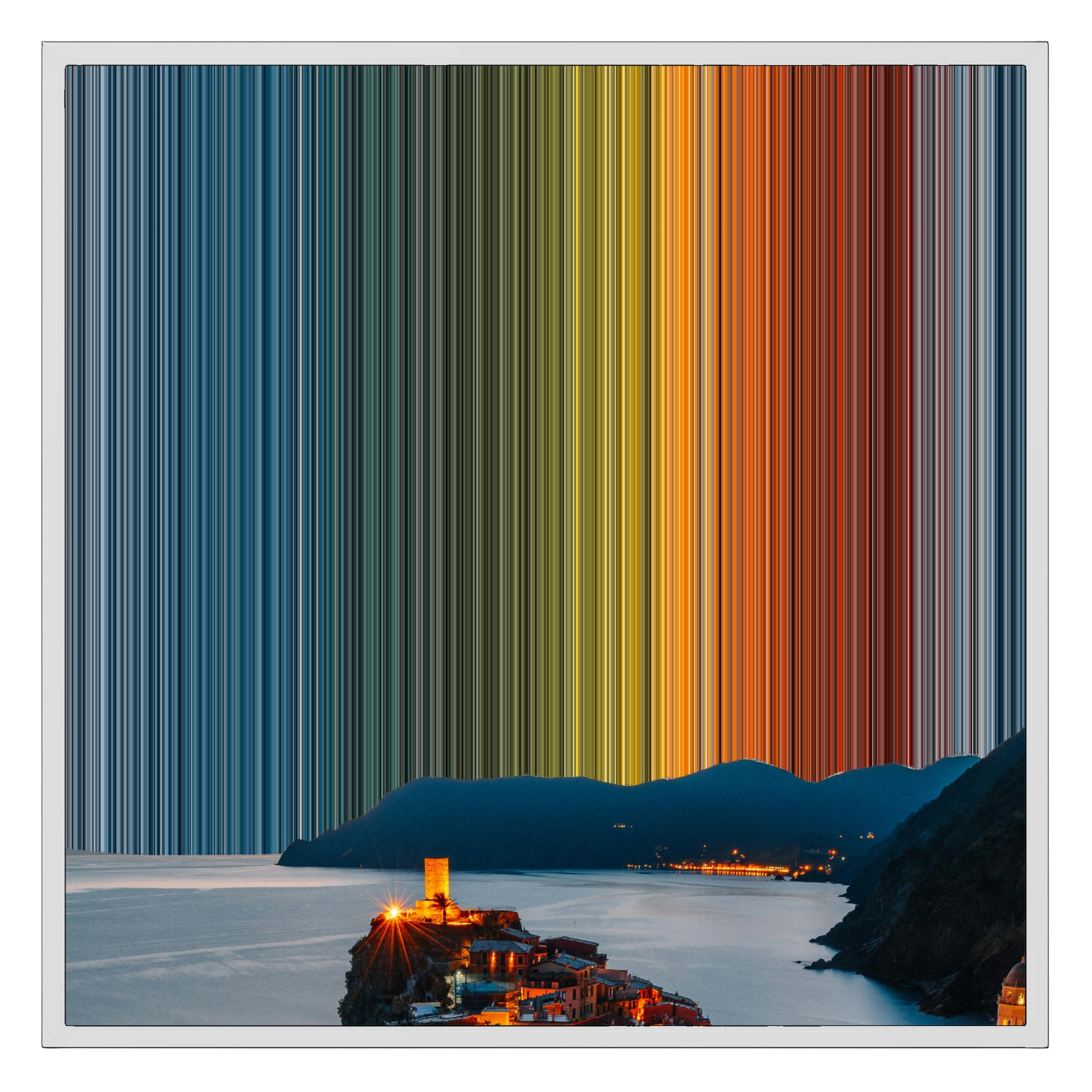 26×28" Framed Canvas - White Frame variant