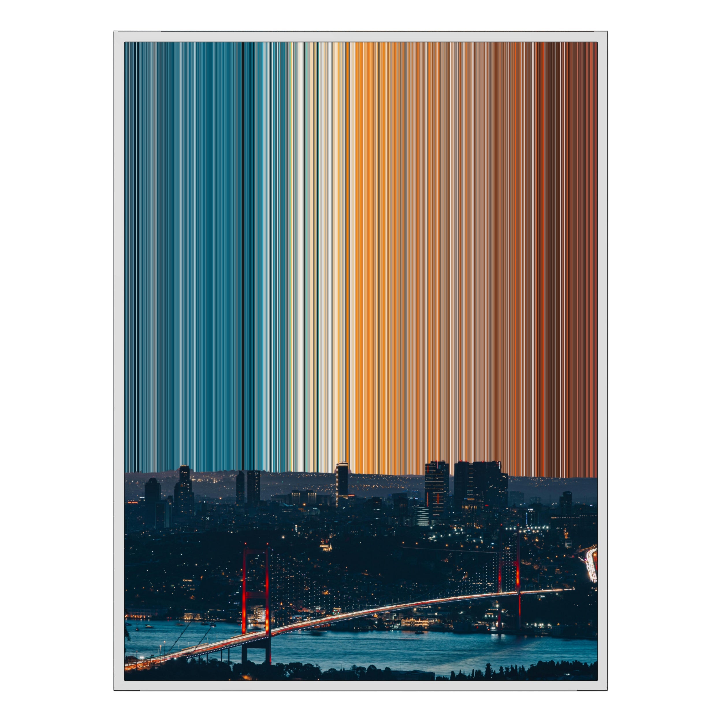 28×22" Framed Canvas - White Frame variant