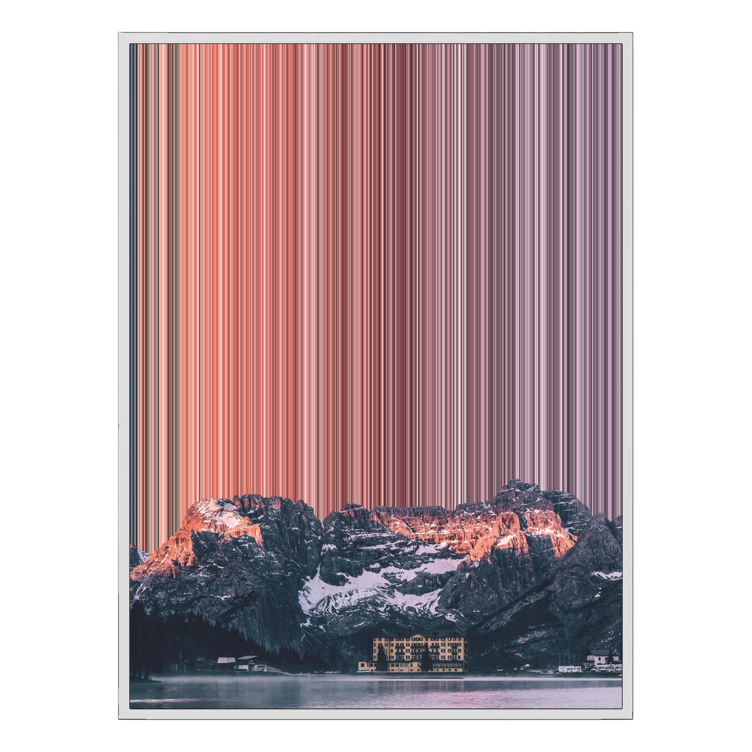 28×22" Framed Canvas - White Frame variant