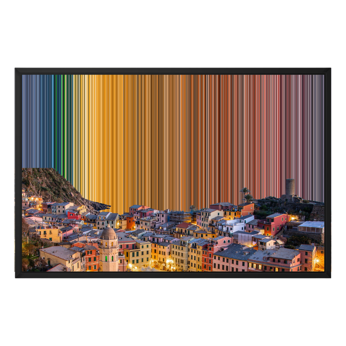 Gerahmtes Leinwandbild im Format 30×20", schwarzer Rahmen