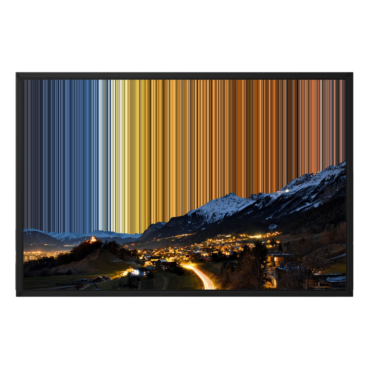30×20" Framed Canvas - Black Frame variant
