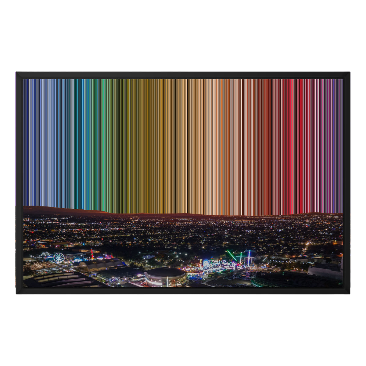 Toile encadrée, format 30×20", cadre noir