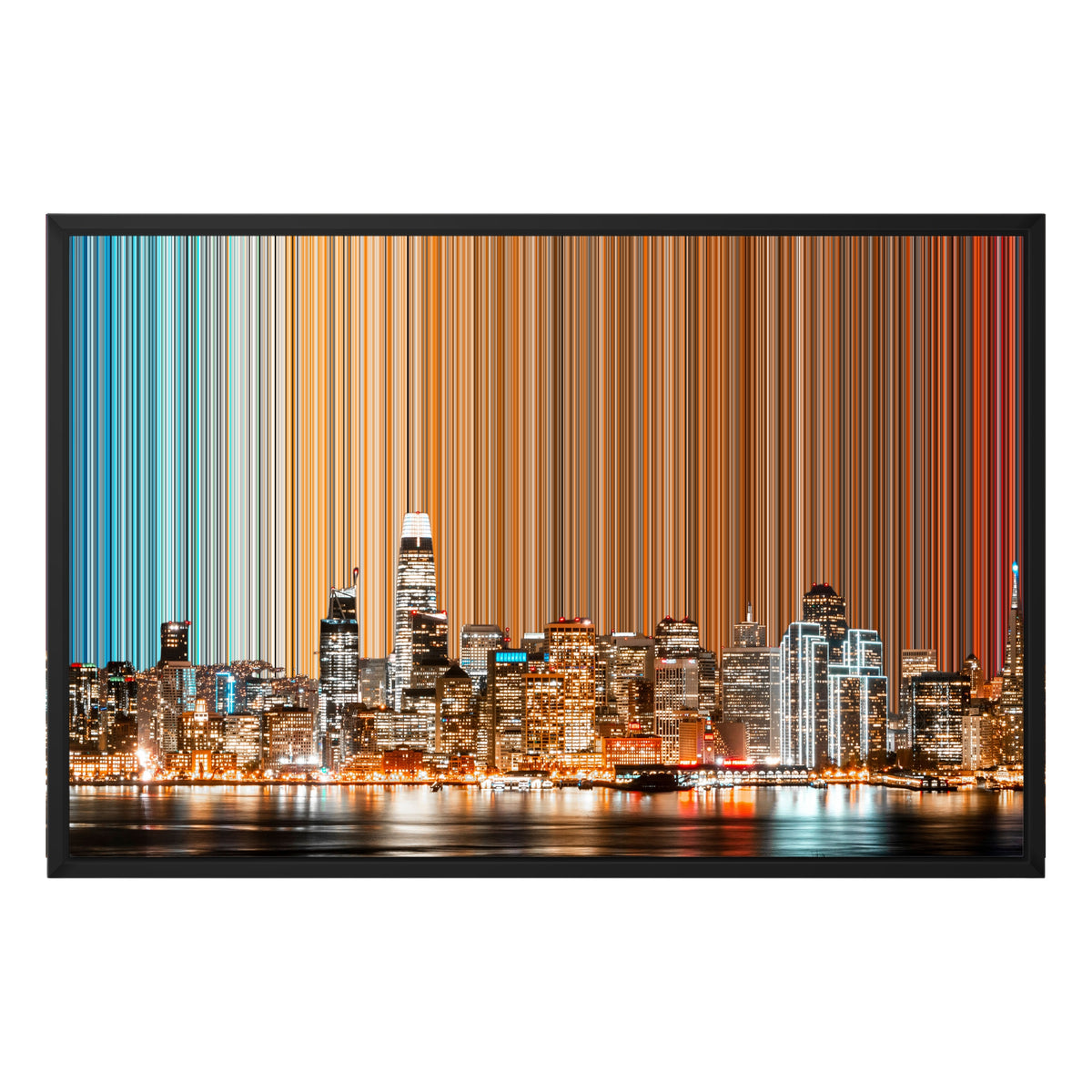 Lerret i klassisk ramme, 30×20", svart ramme