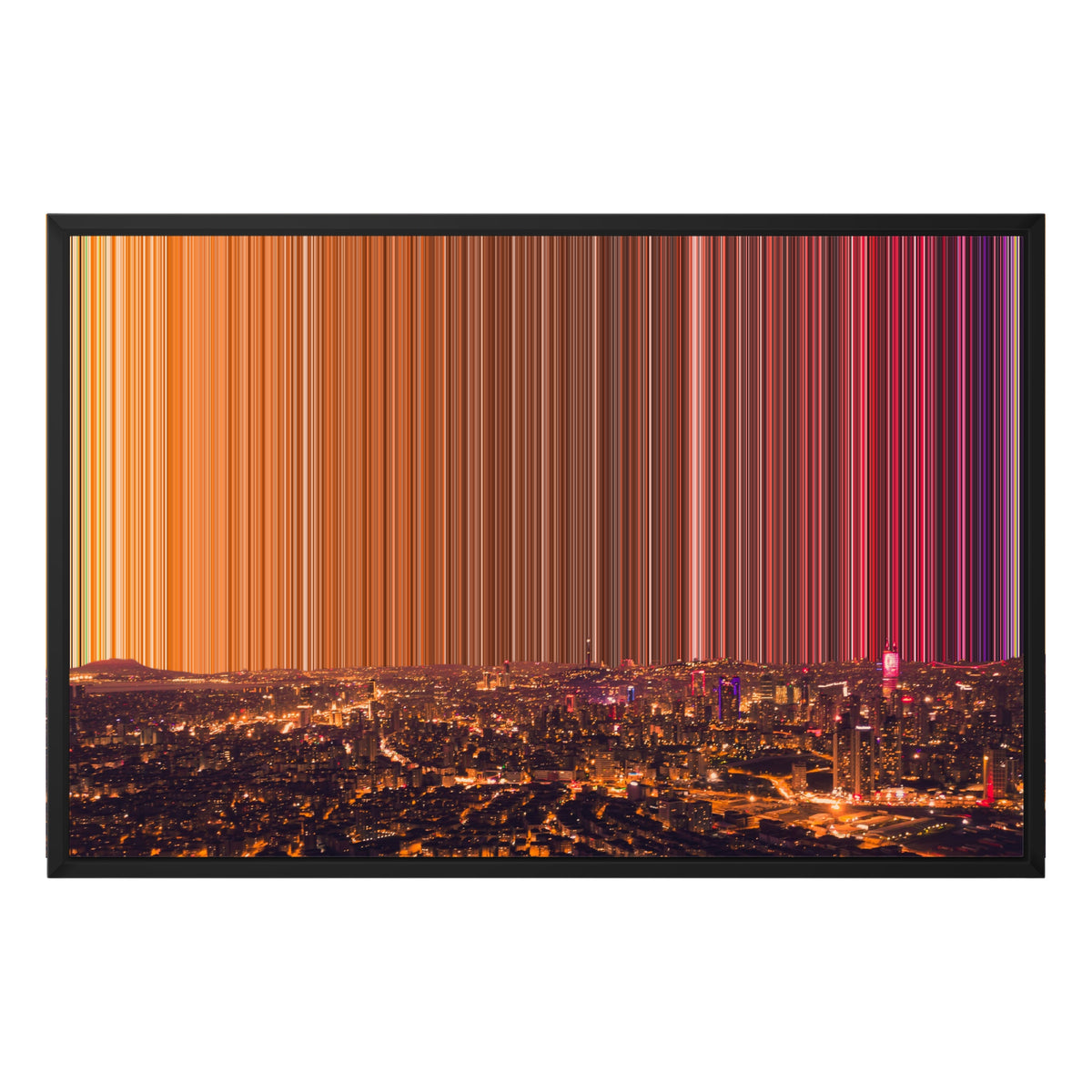 Gerahmtes Leinwandbild im Format 30×20", schwarzer Rahmen