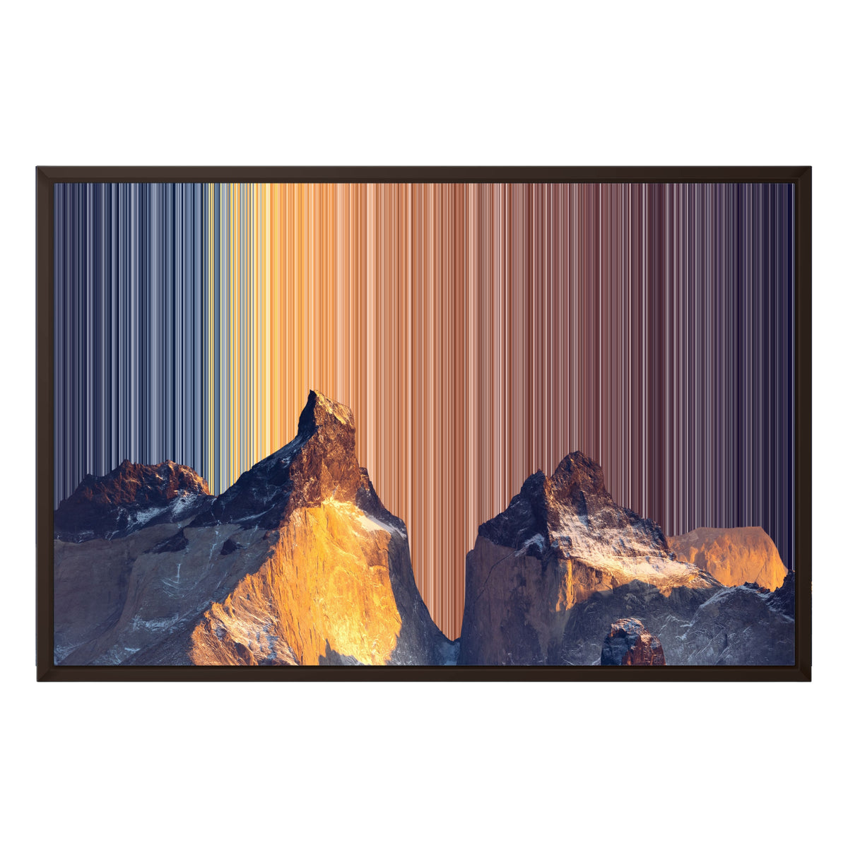 Gerahmtes Leinwandbild im Format 30×20", brauner Rahmen