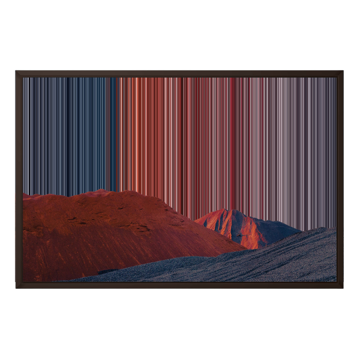 Toile encadrée, format 30×20", cadre brun