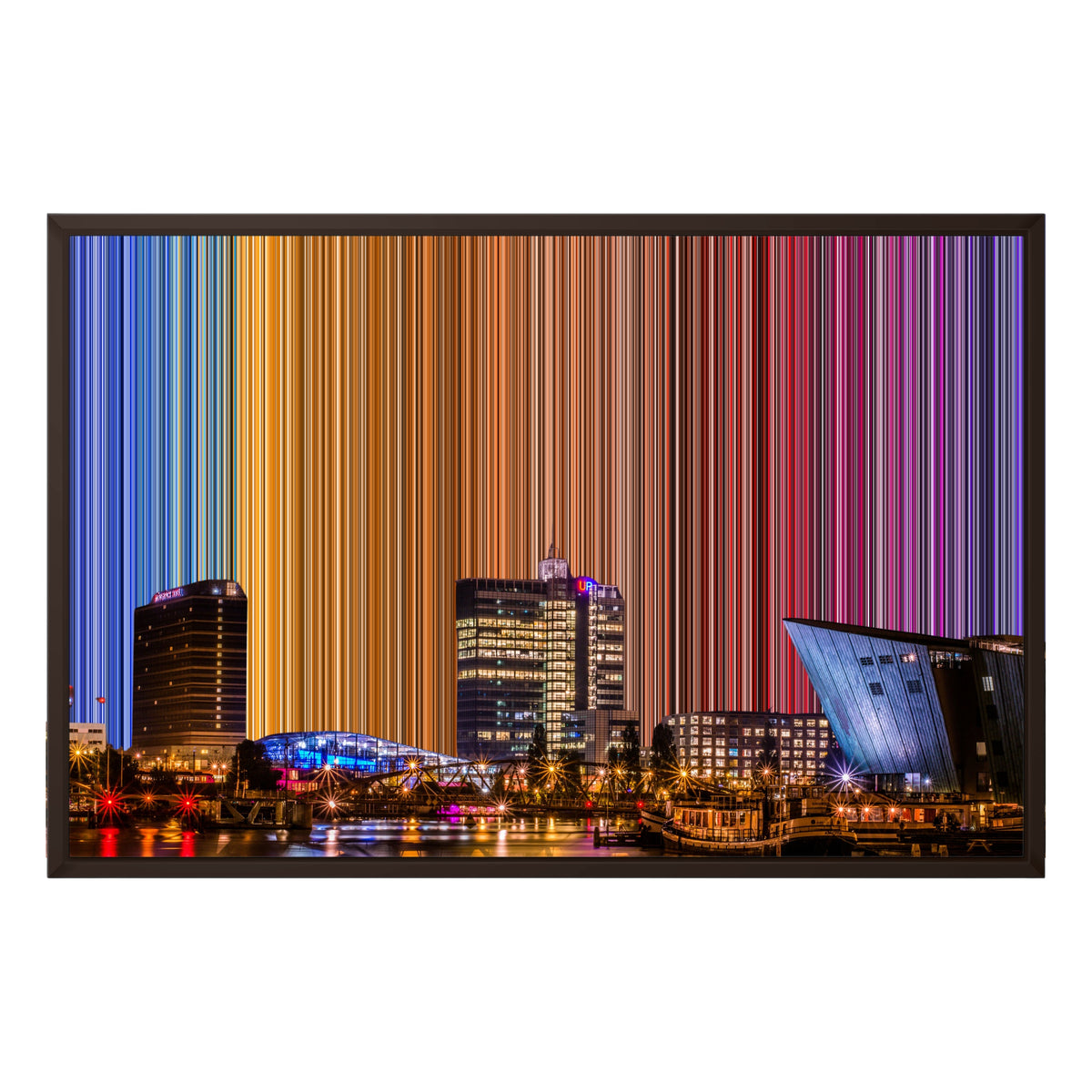 Lerret i klassisk ramme, 30×20", brun ramme