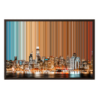 Lerret i klassisk ramme, 30×20", brun ramme