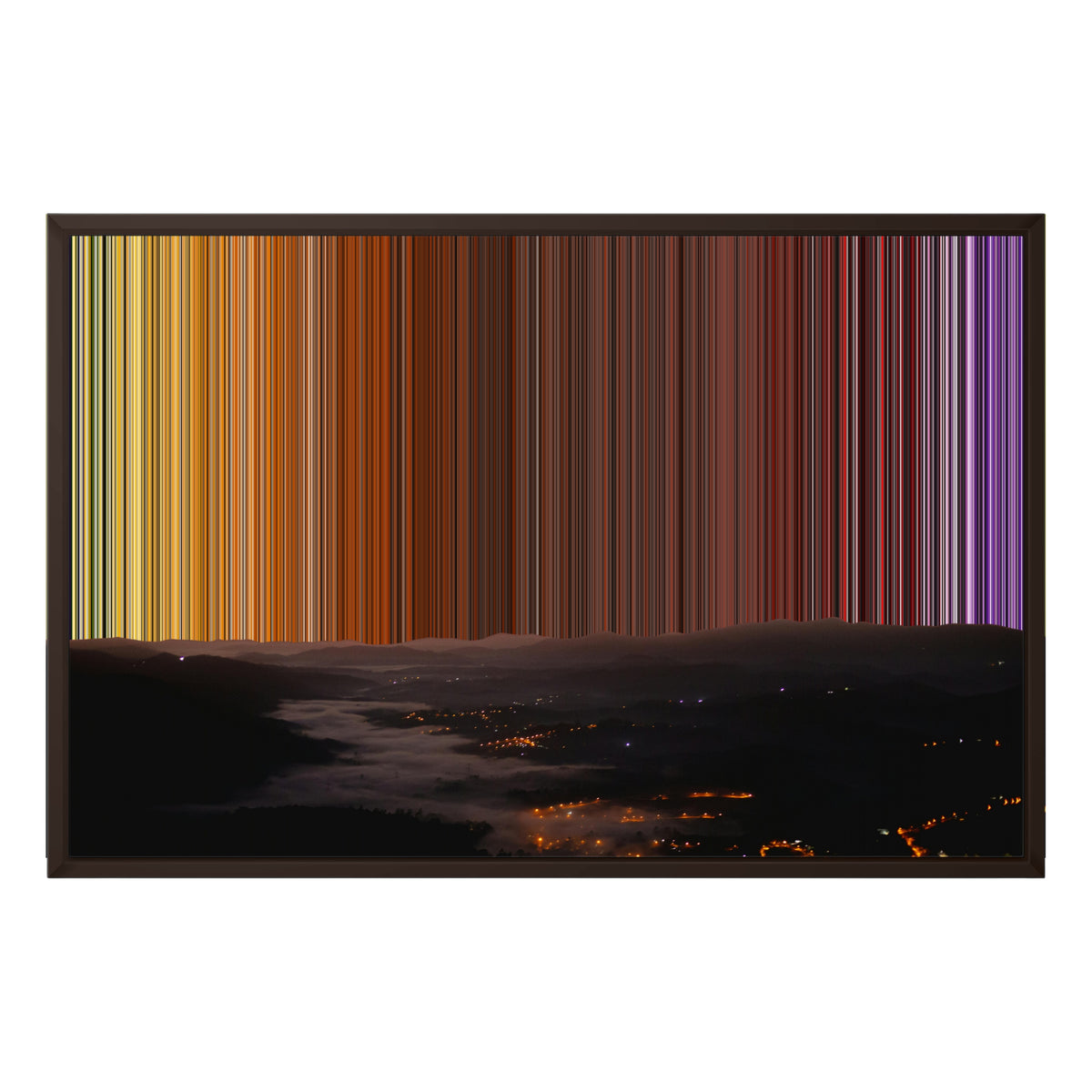 Toile encadrée, format 30×20", cadre brun