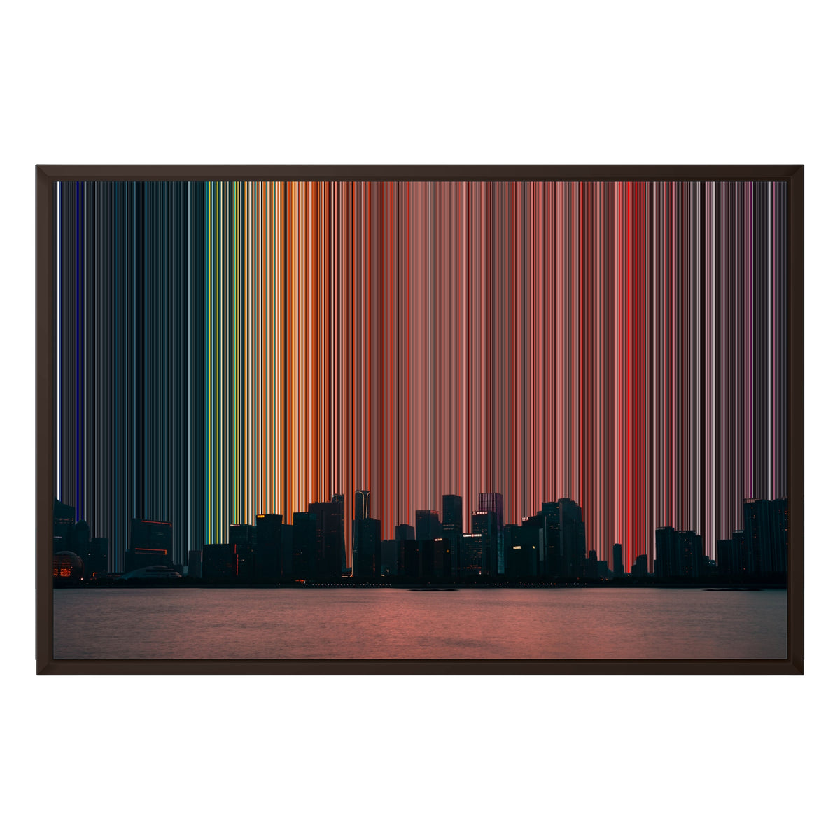 Gerahmtes Leinwandbild im Format 30×20", brauner Rahmen