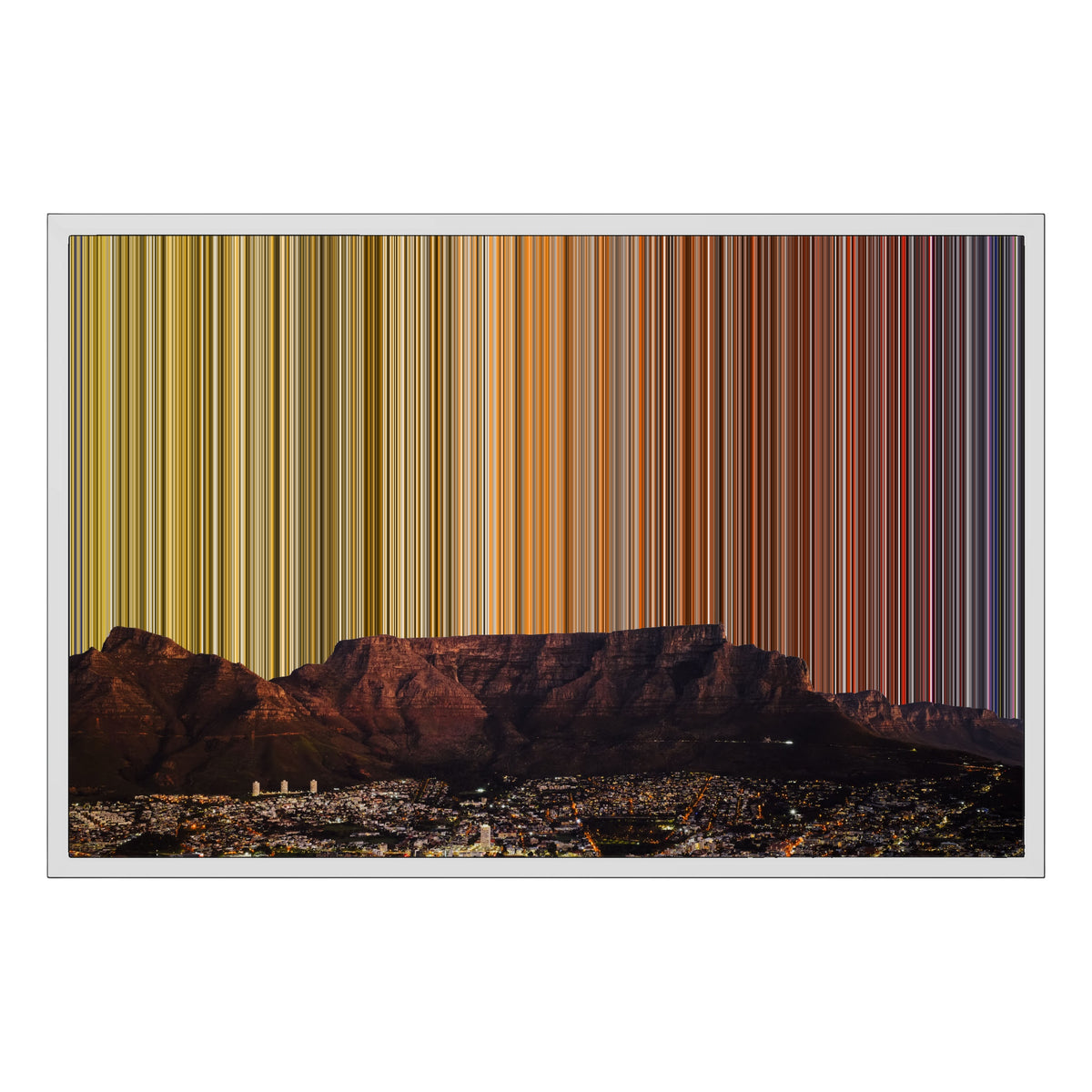 30×20" Framed Canvas - White Frame variant
