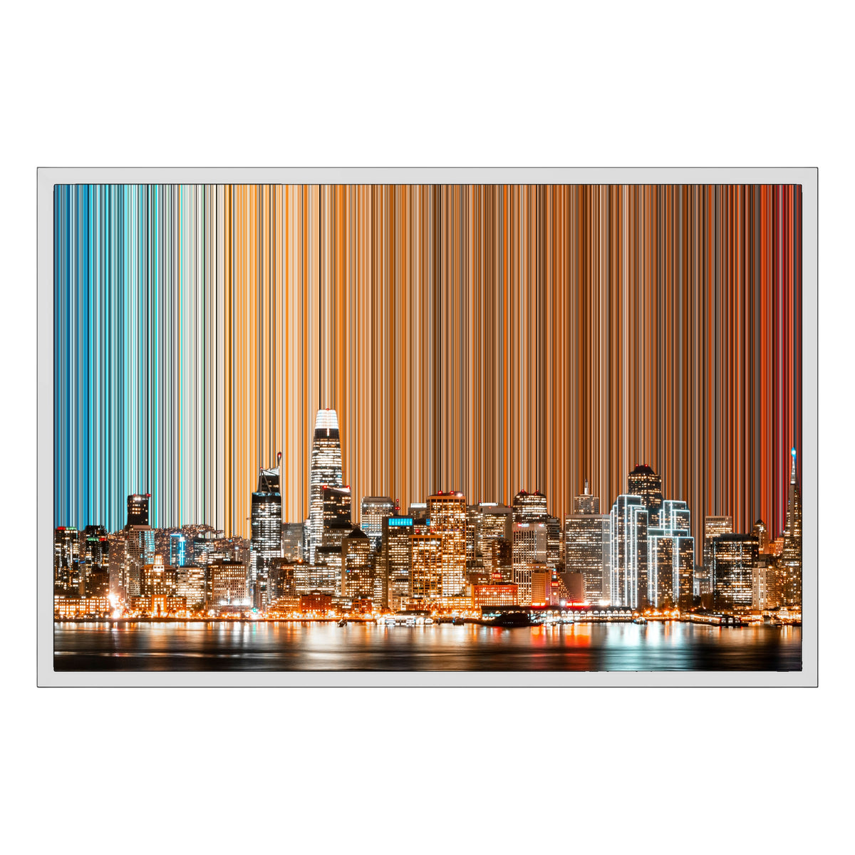 Lerret i klassisk ramme, 30×20", hvit ramme