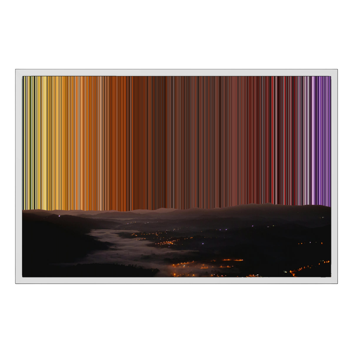 Toile encadrée, format 30×20", cadre blanc
