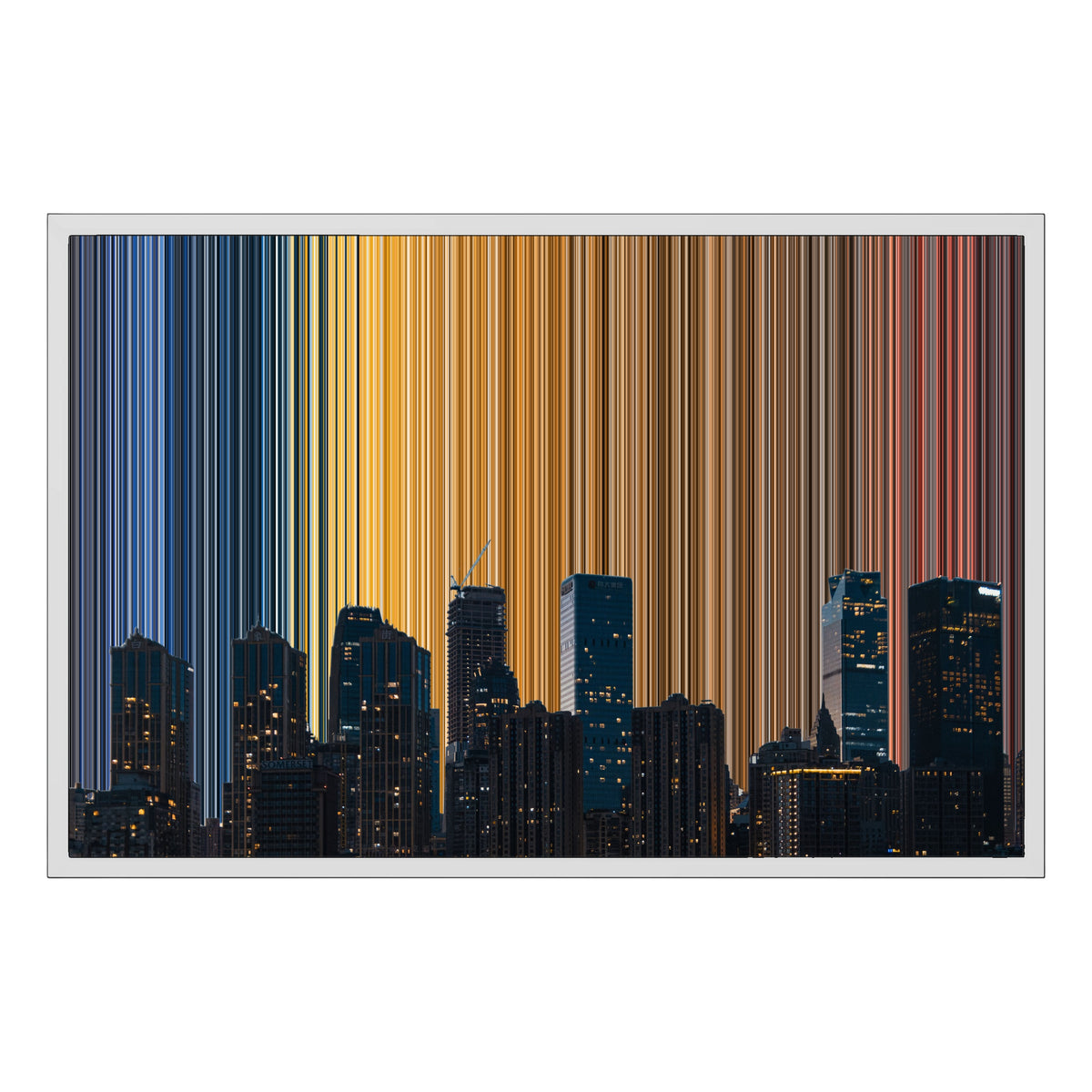 30×20" Framed Canvas - White Frame variant