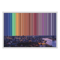 30×20" Framed Canvas - White Frame variant