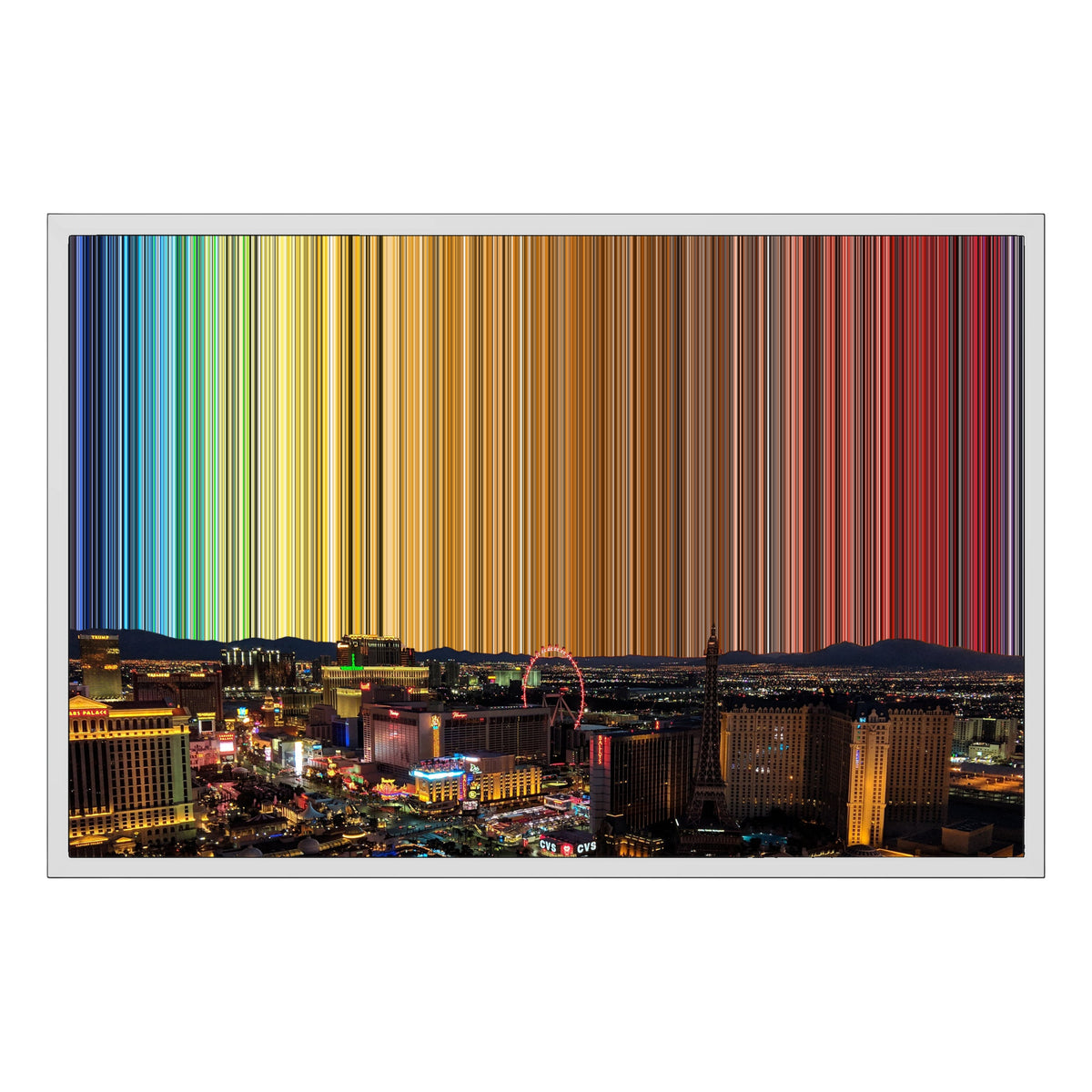 30×20" Framed Canvas - White Frame variant