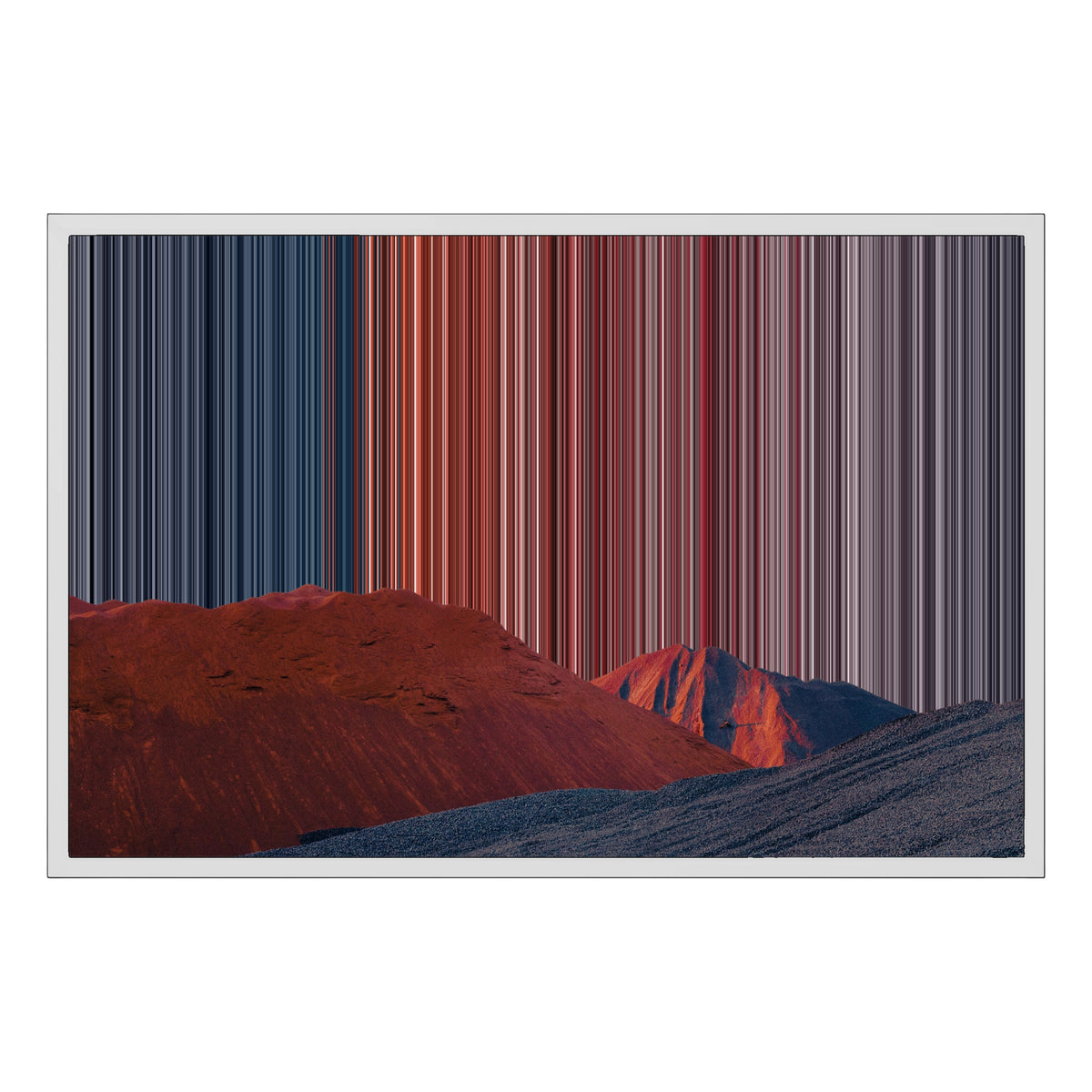 Toile encadrée, format 30×20", cadre blanc