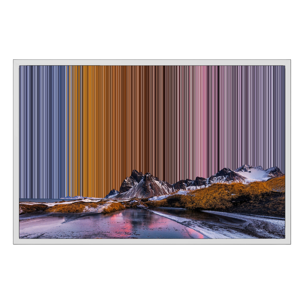 Inramad canvastavla, 30×20", vit ram