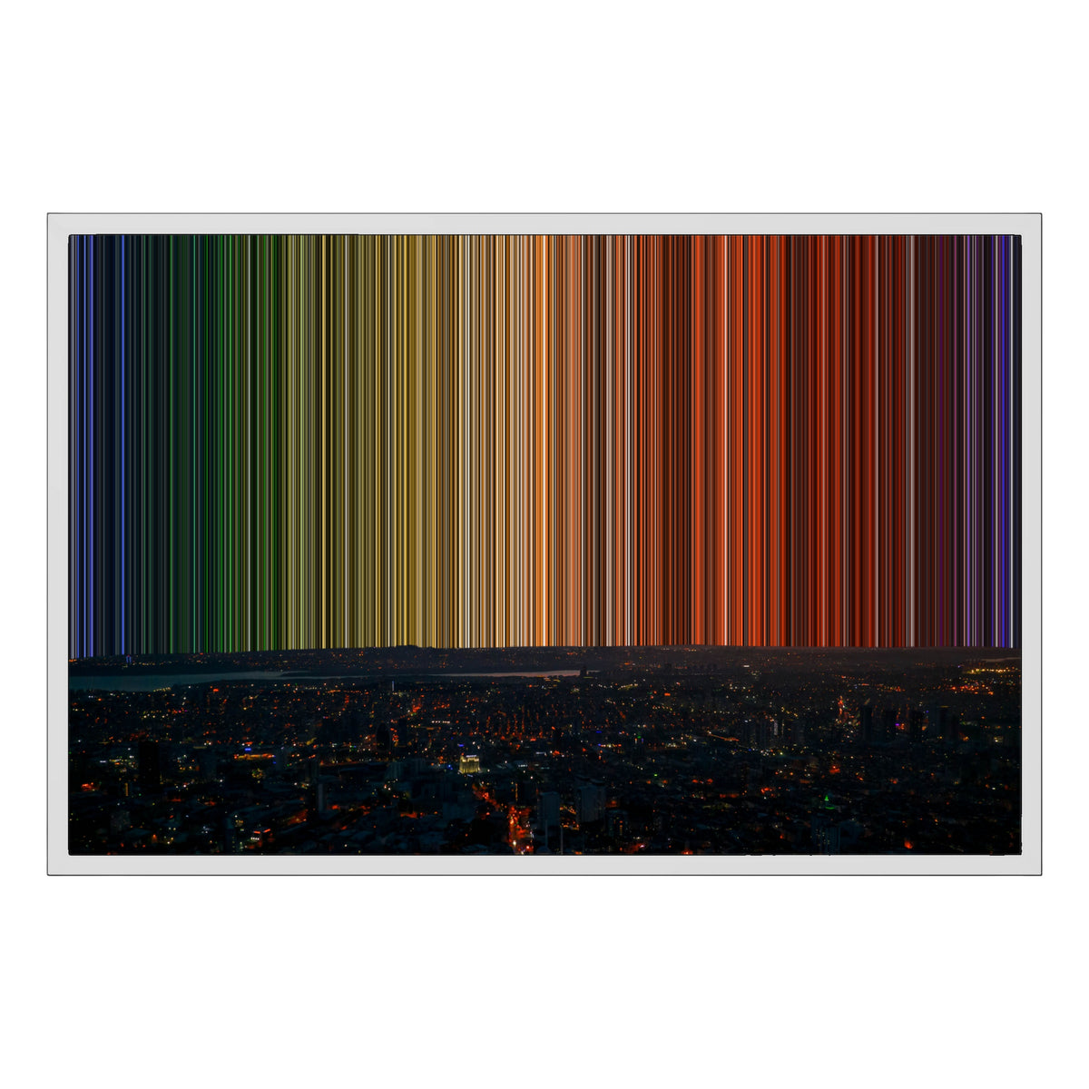 30×20" Framed Canvas - White Frame variant