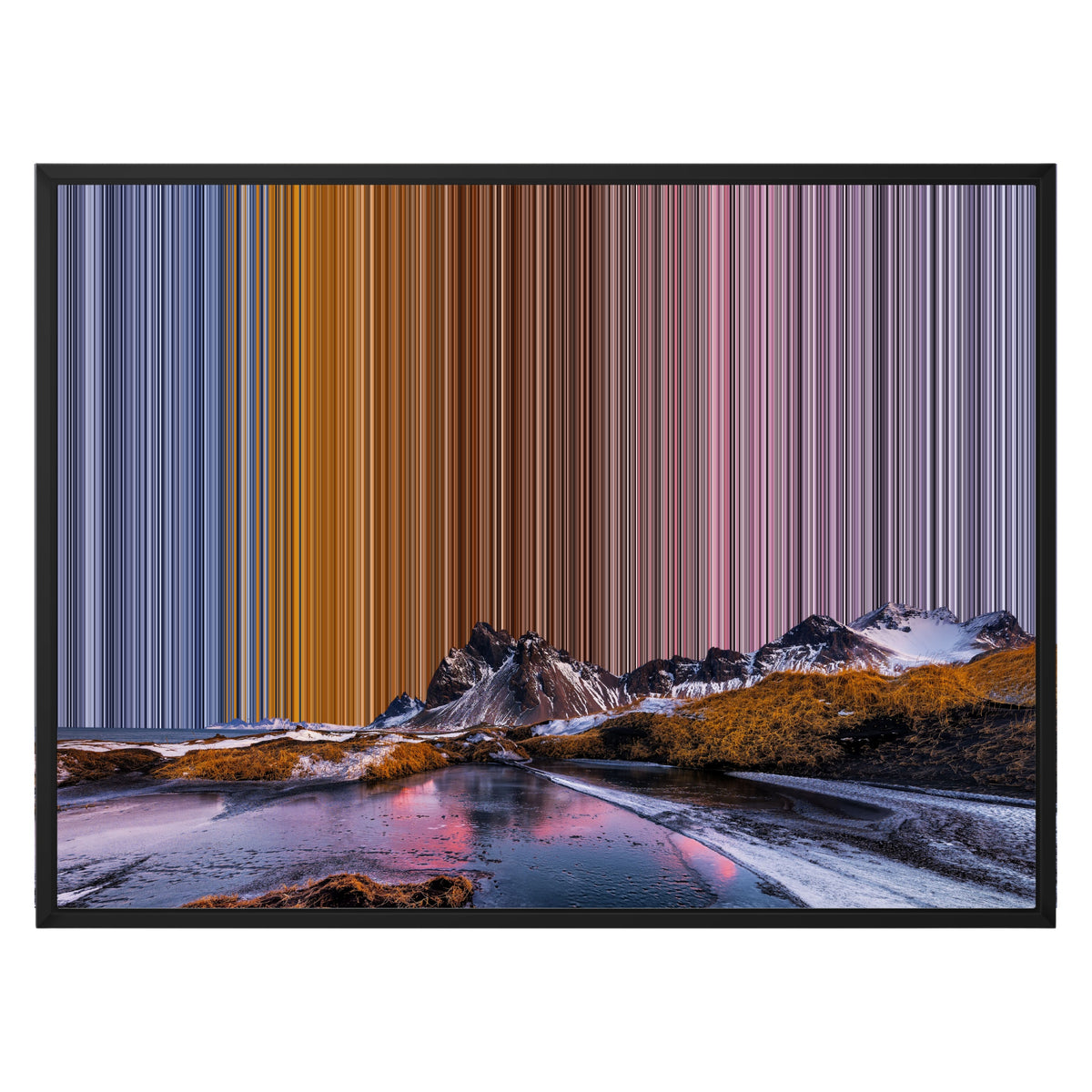 Inramad canvastavla, 30×24", svart ram