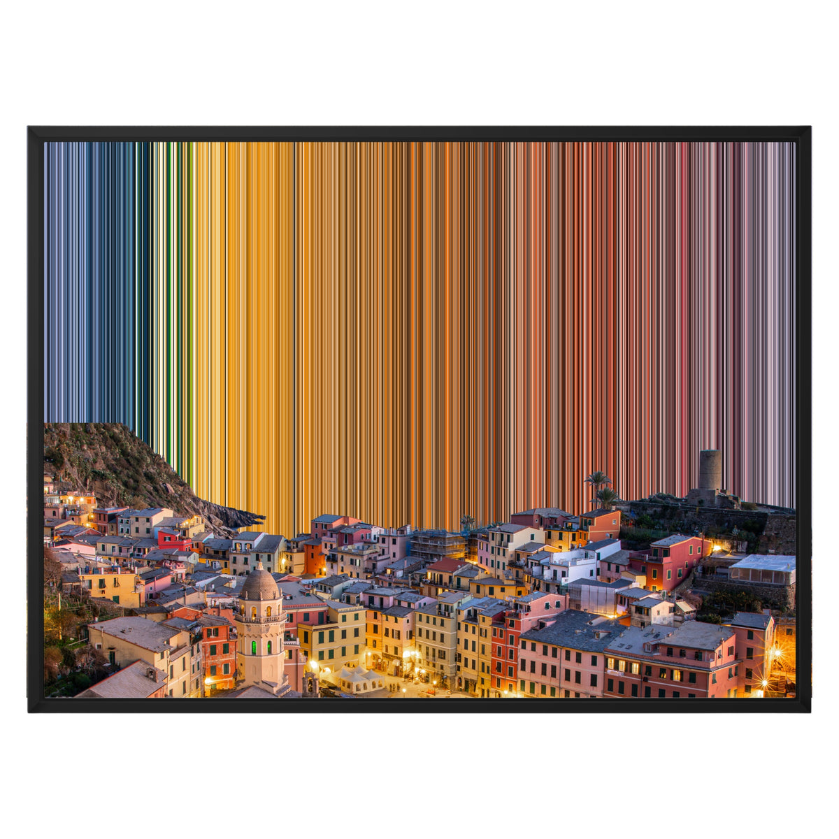 Gerahmtes Leinwandbild im Format 30×24", schwarzer Rahmen