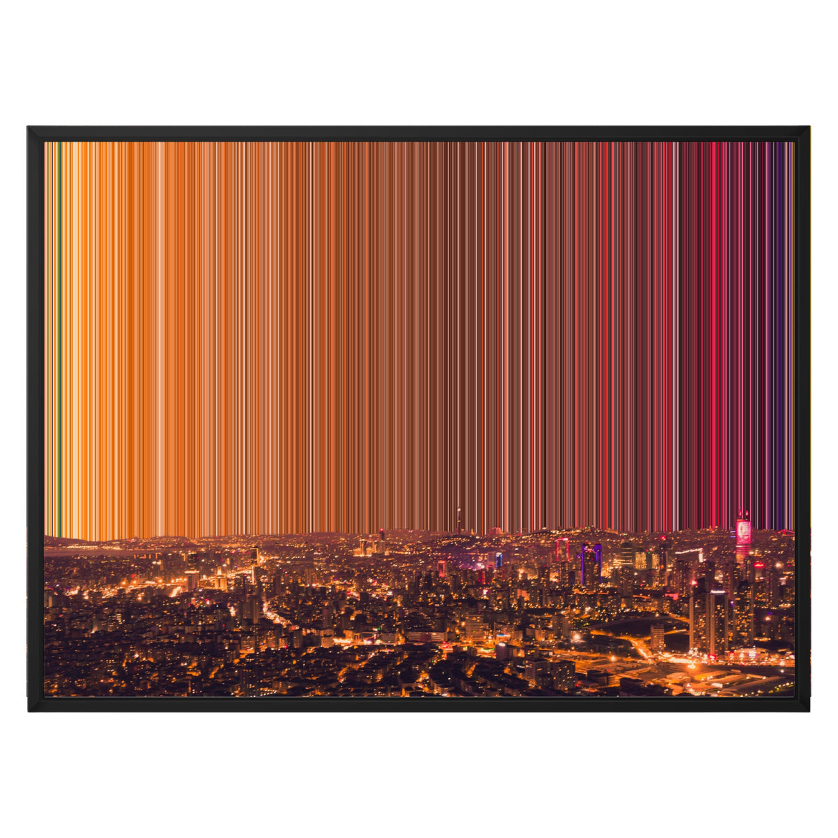 Gerahmtes Leinwandbild im Format 30×24", schwarzer Rahmen