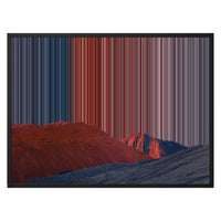 Toile encadrée, format 30×24", cadre noir