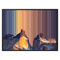 Gerahmtes Leinwandbild im Format 30×24", schwarzer Rahmen