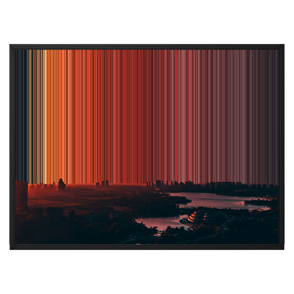 30×24" Framed Canvas - Black Frame variant