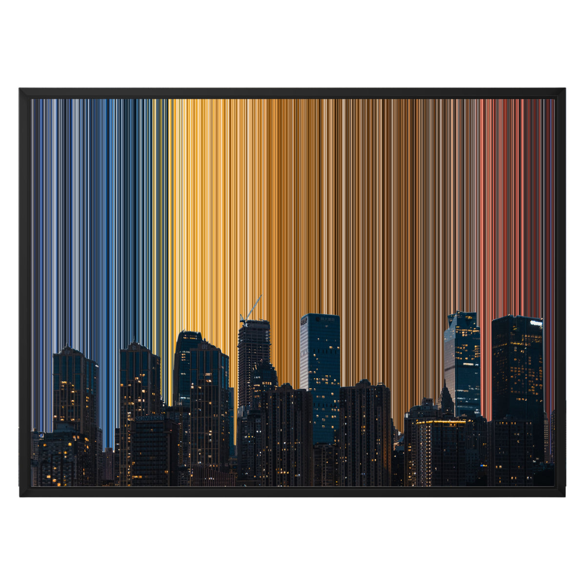 30×24" Framed Canvas - Black Frame variant