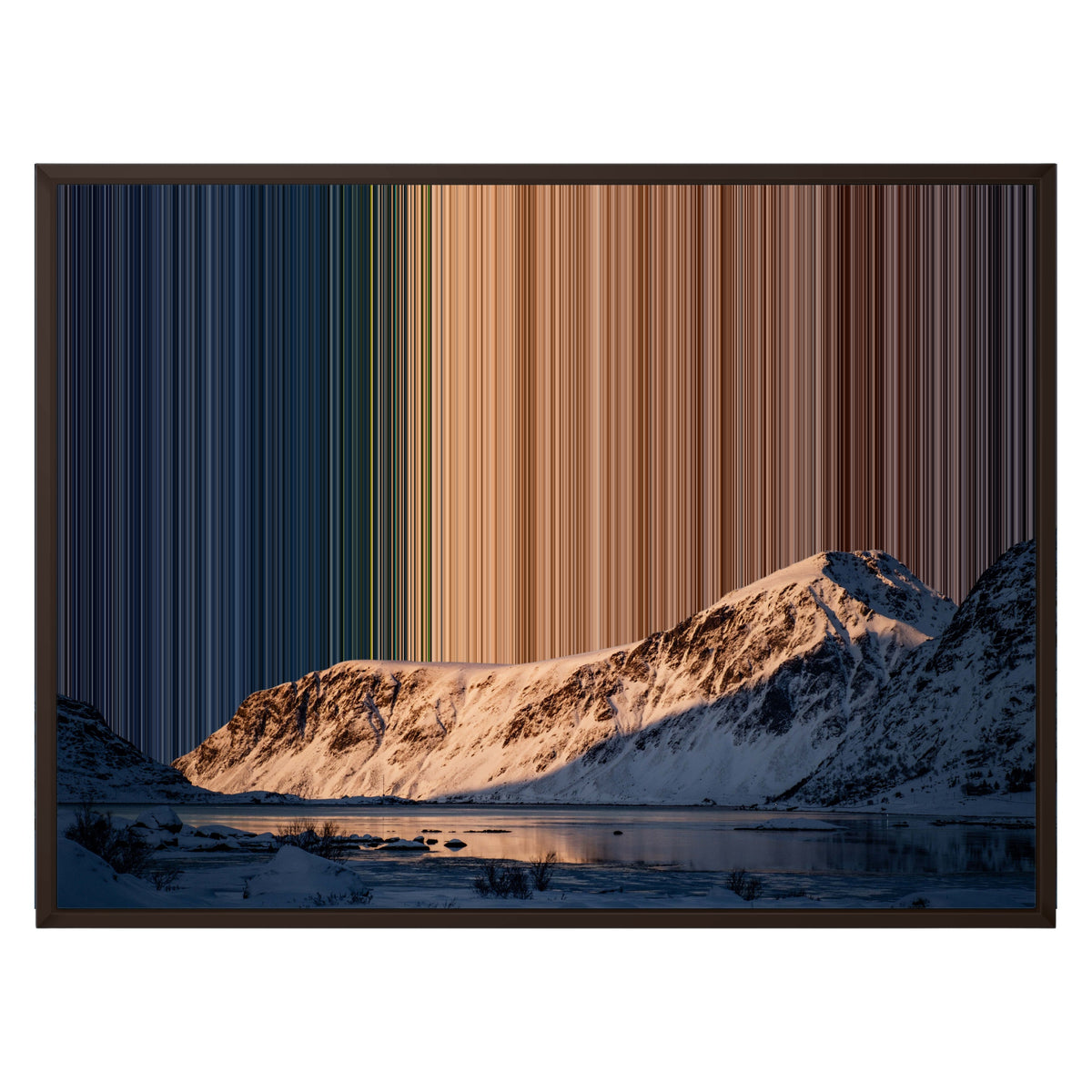 Ingelijst canvas, 30×24", bruine lijst