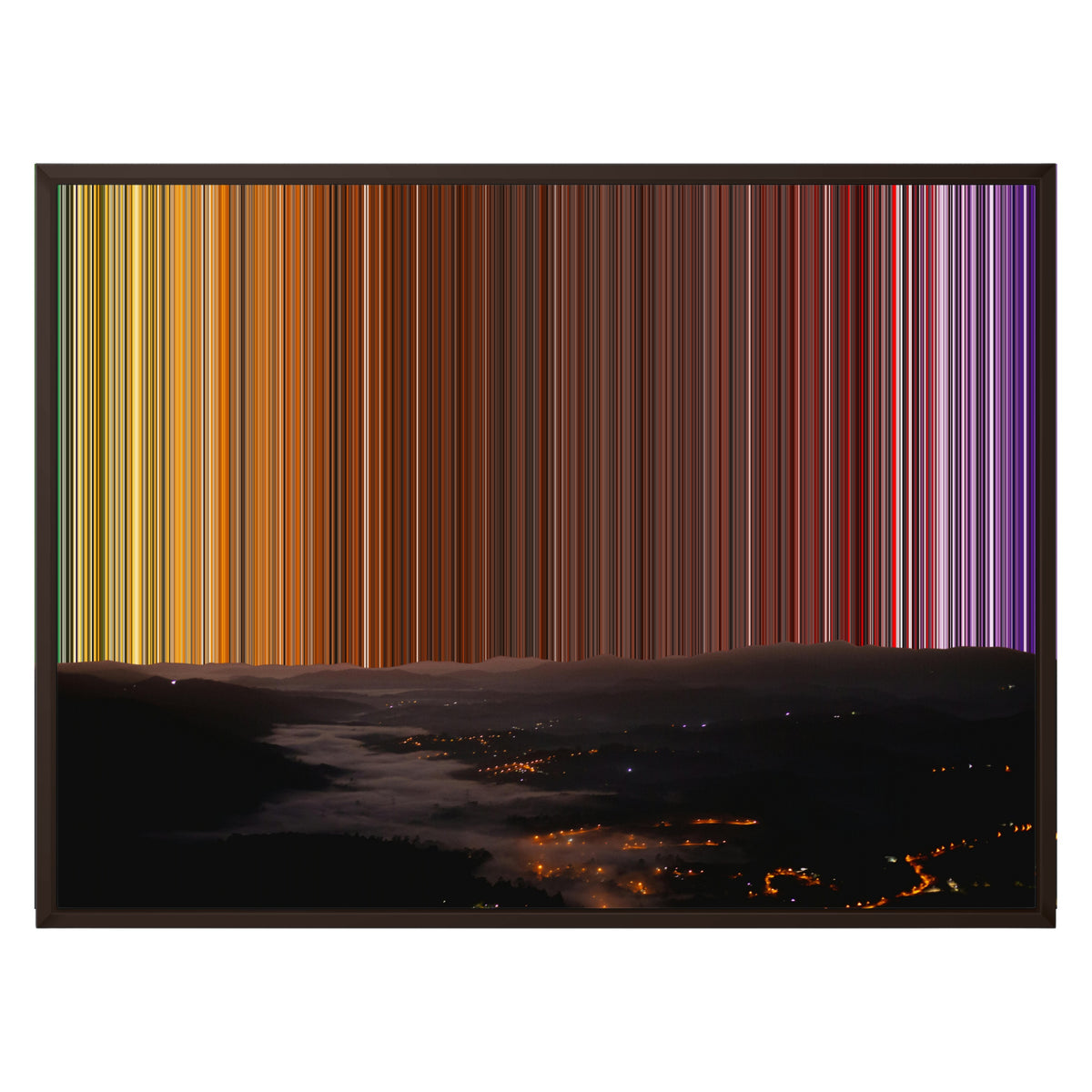 Toile encadrée, format 30×24", cadre brun