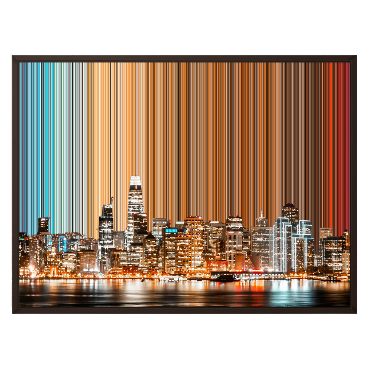 Lerret i klassisk ramme, 30×24", brun ramme