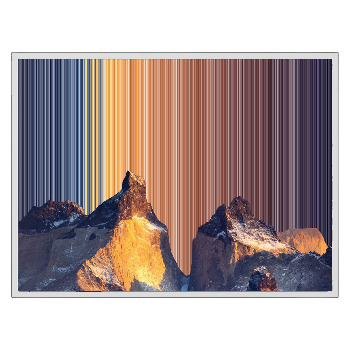 Gerahmtes Leinwandbild im Format 30×24", weißer Rahmen