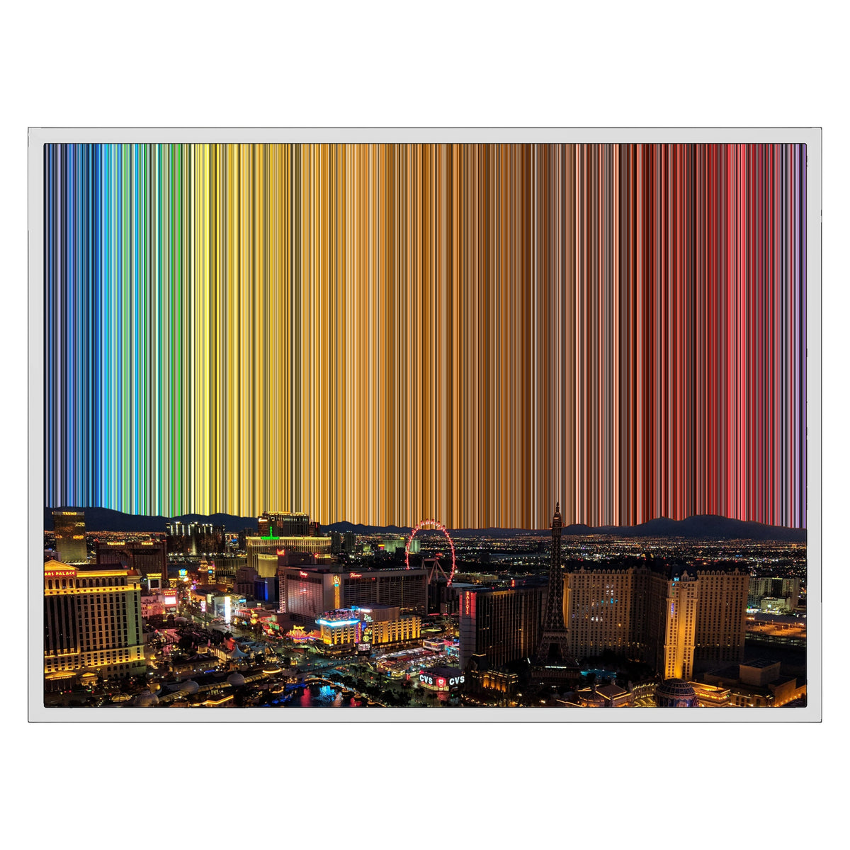30×24" Framed Canvas - White Frame variant