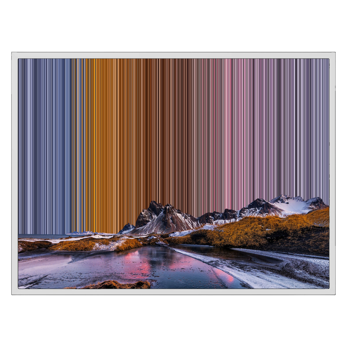 Inramad canvastavla, 30×24", vit ram