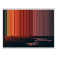 30×24" Framed Canvas - White Frame variant