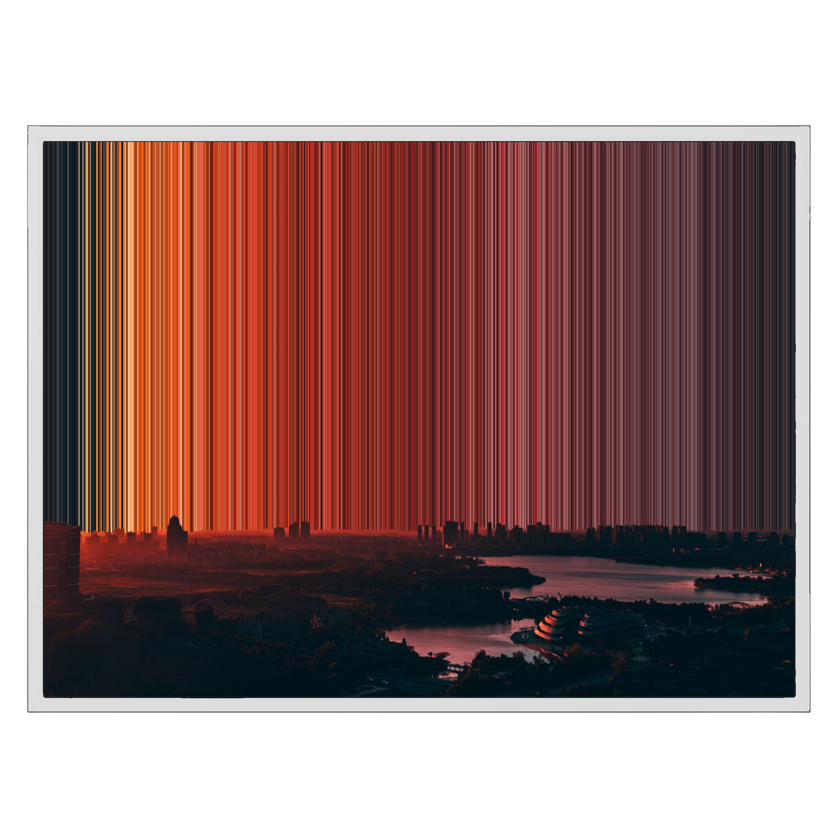 30×24" Framed Canvas - White Frame variant