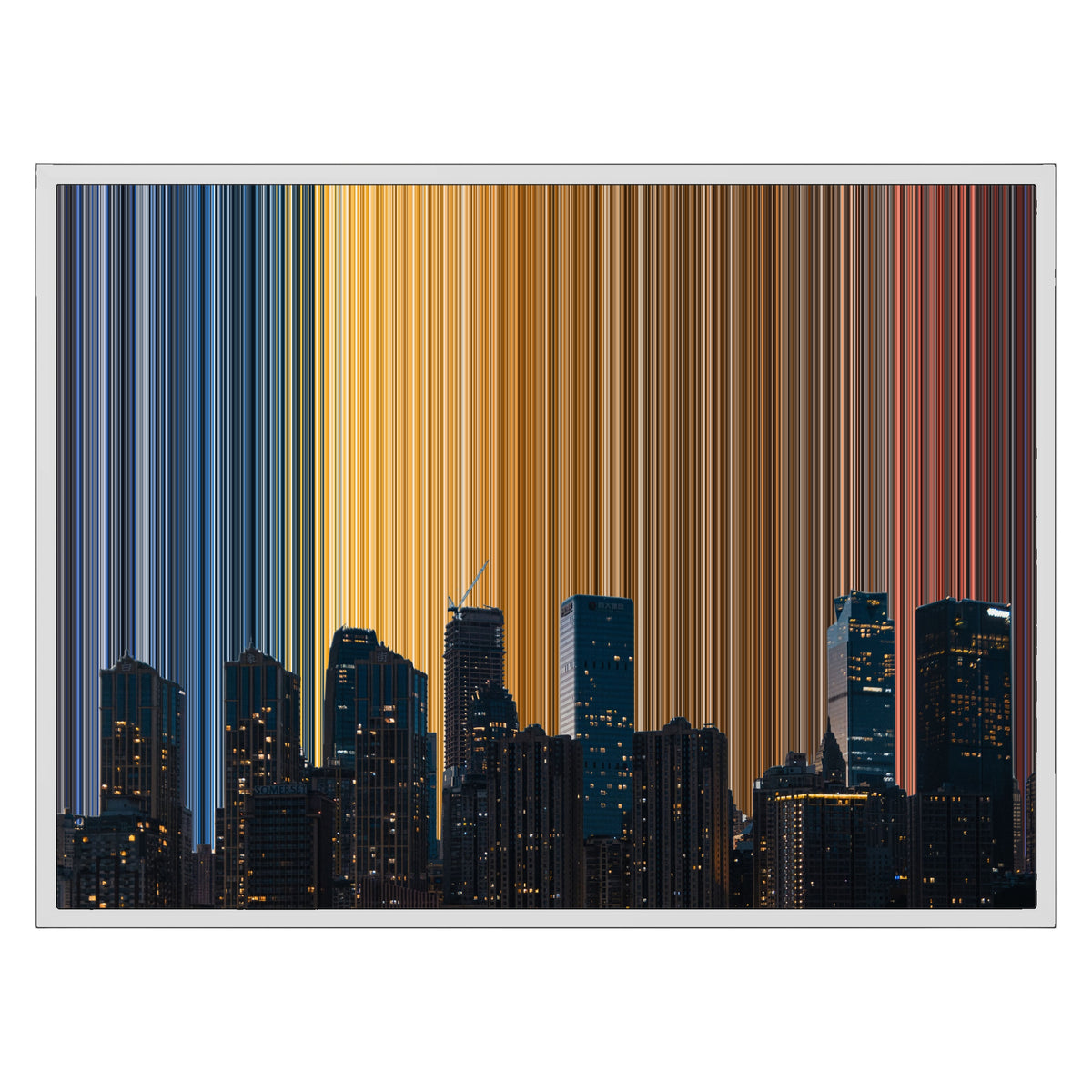 30×24" Framed Canvas - White Frame variant