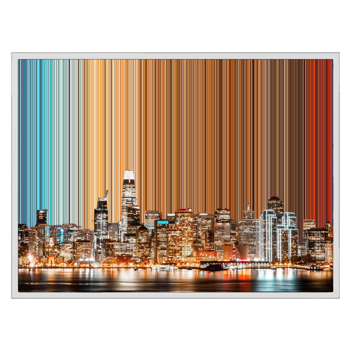 Lerret i klassisk ramme, 30×24", hvit ramme