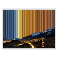 30×24" Framed Canvas - White Frame variant
