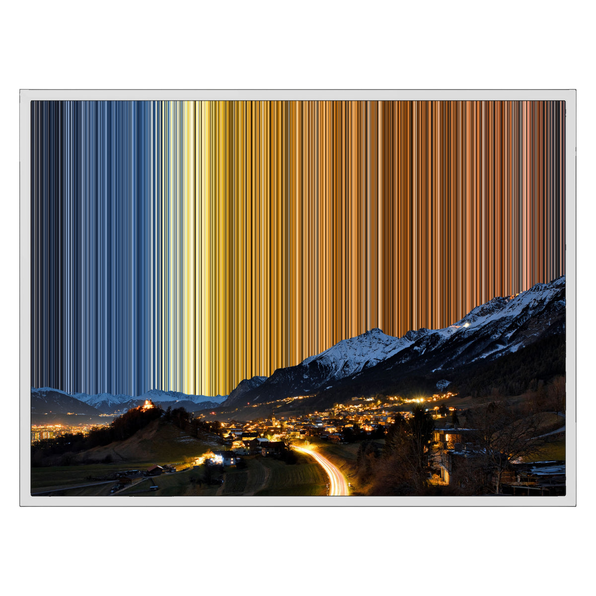 30×24" Framed Canvas - White Frame variant