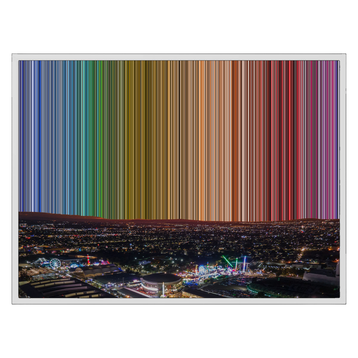 Toile encadrée, format 30×24", cadre blanc