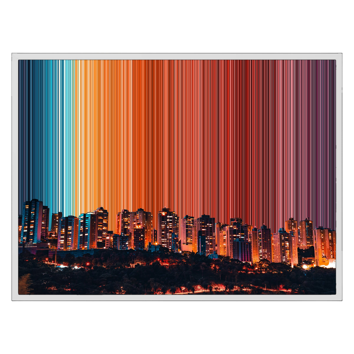 Gerahmtes Leinwandbild im Format 30×24", weißer Rahmen
