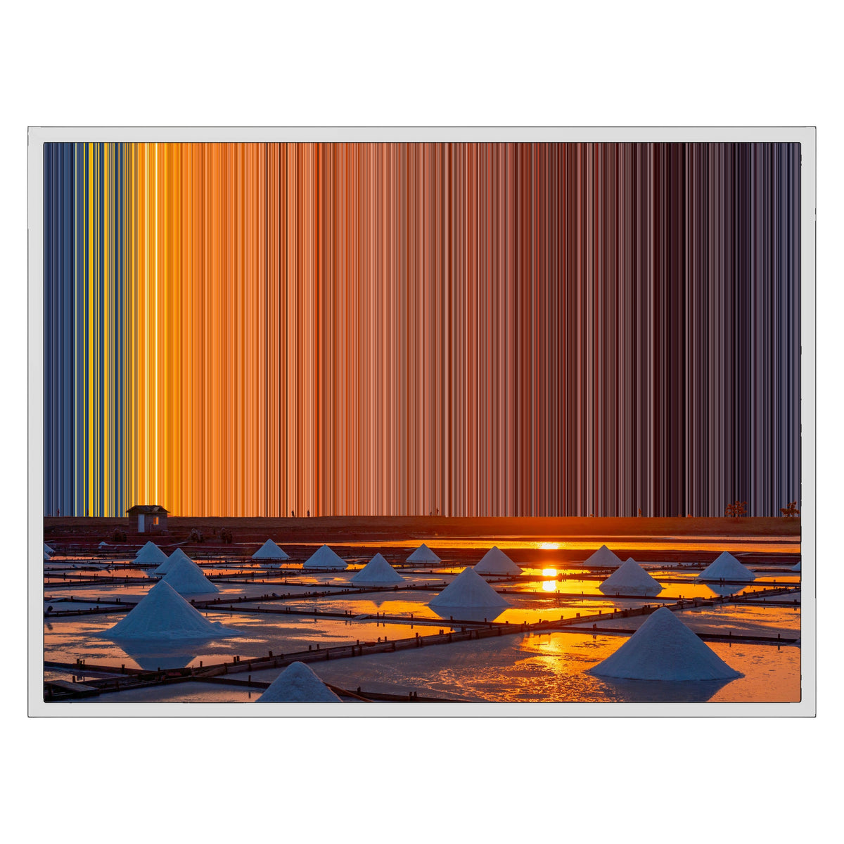 Kehystetty canvastaulu, koko 30×24", valkoinen kehys