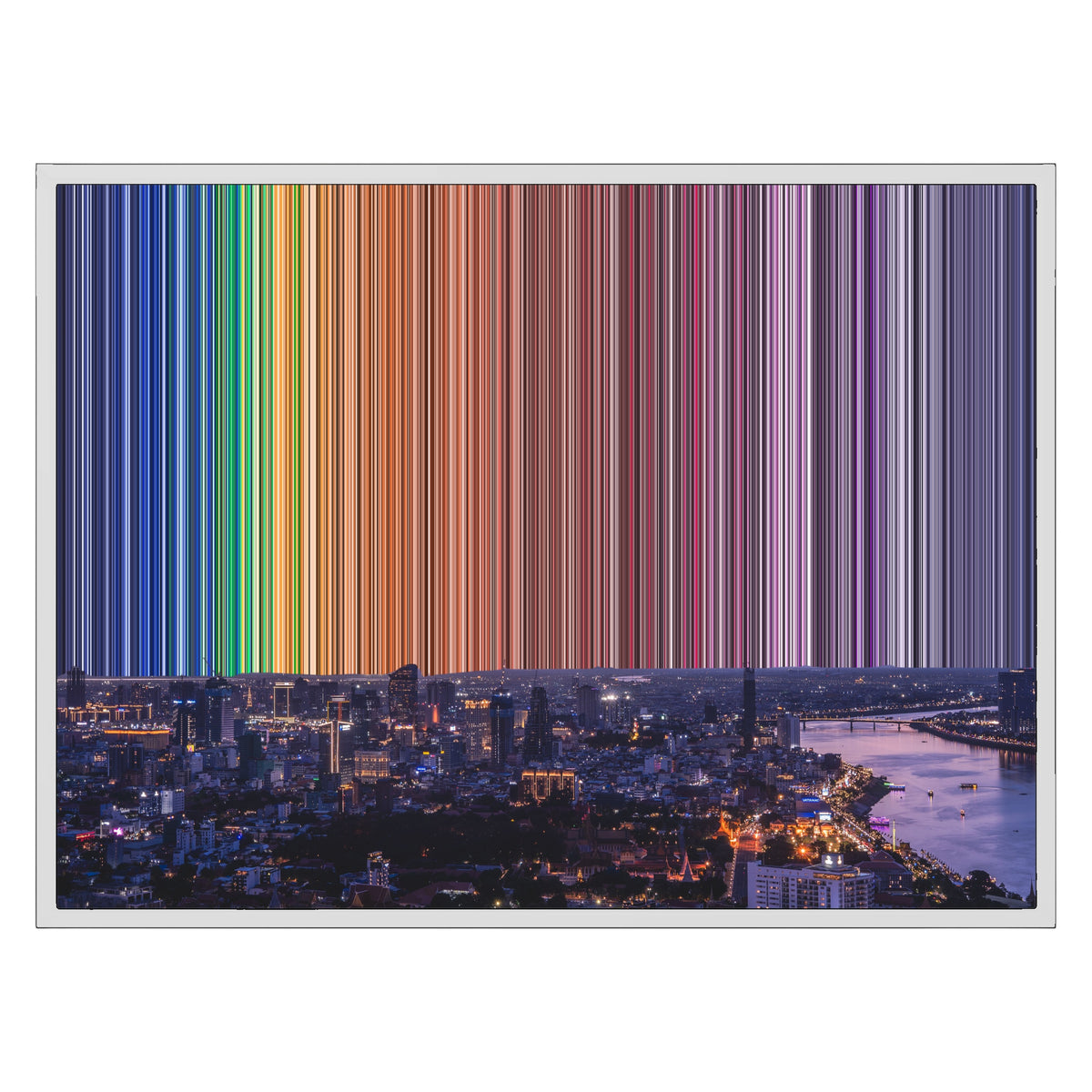 30×24" Framed Canvas - White Frame variant
