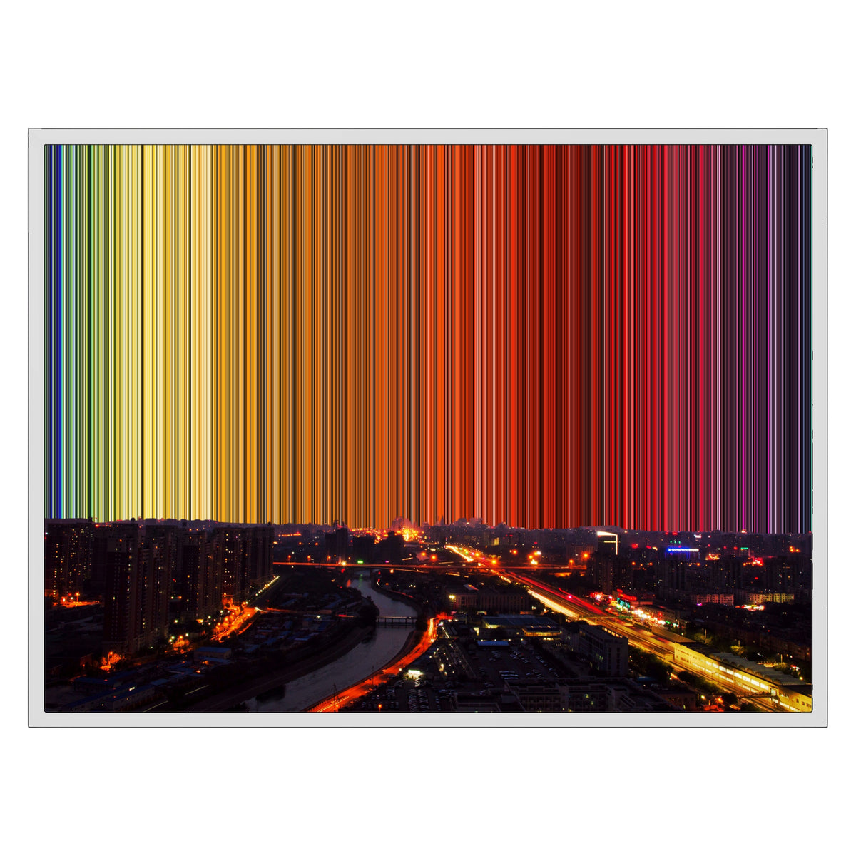 30×24" Framed Canvas - White Frame variant