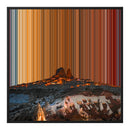 Inramad canvastavla, 30×30", svart ram
